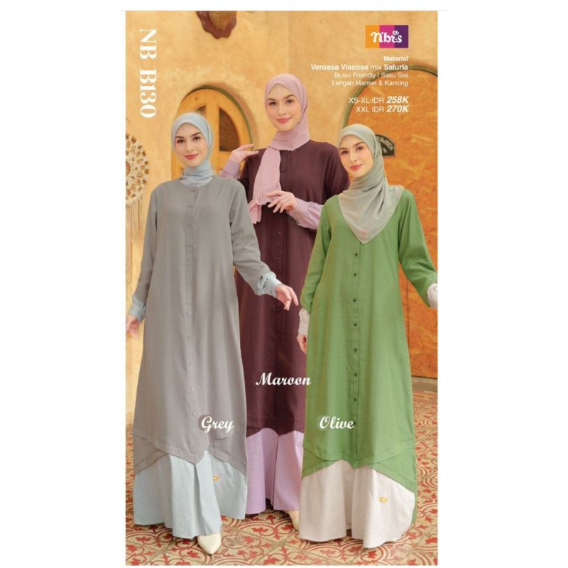 NB B130 GAMIS TERBARU BY NIBRAS