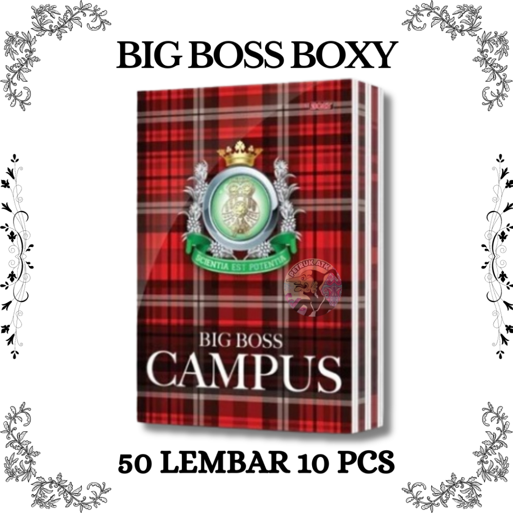 

[PAK] BUKU TULIS BIG BOSS BOXY B5 50 LEMBAR MOTIF CAMPUS (10 PCS)