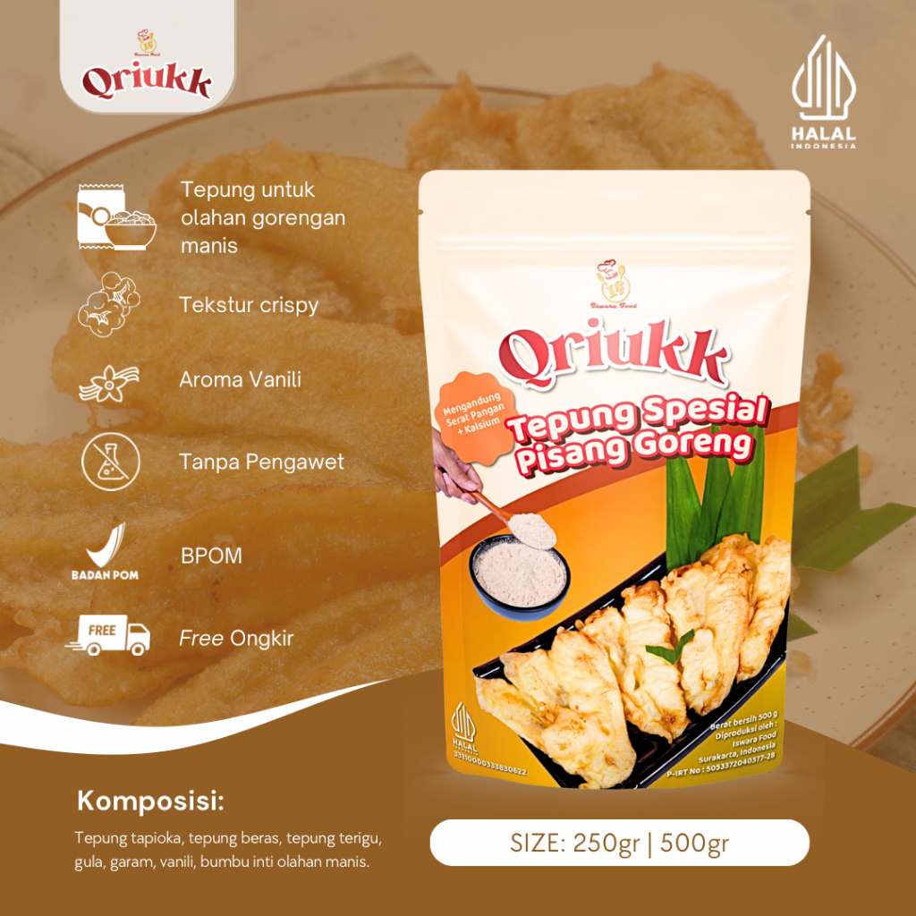 

Qriukk Tepung Spesial Pisang Goreng Crispy 250gr