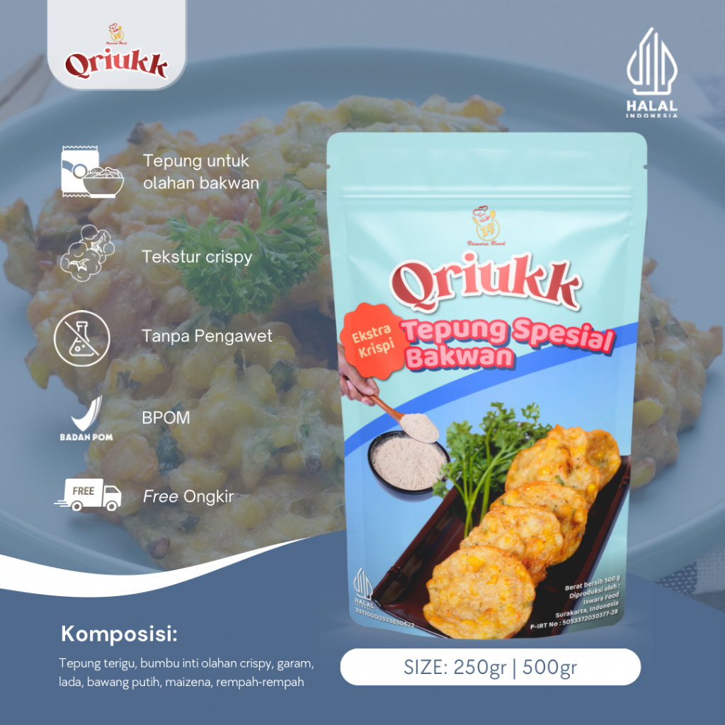 

Qriukk Tepung Spesial Olahan Bakwan 250gr
