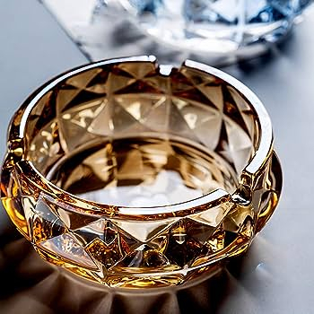 Asbak kaca Gold - Maxistore