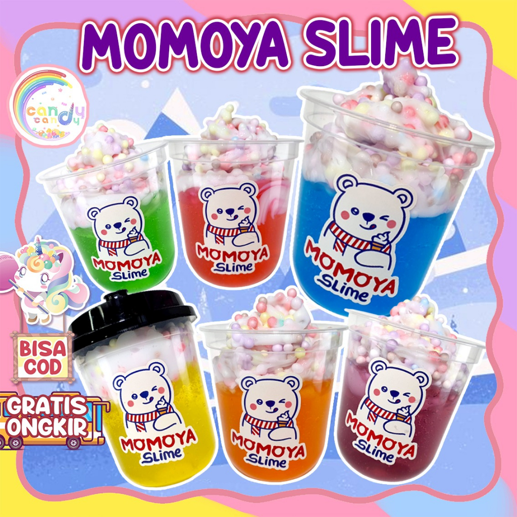 MOMOYA Slime Gelas Base jelly dan tofu by Candycandy.idn