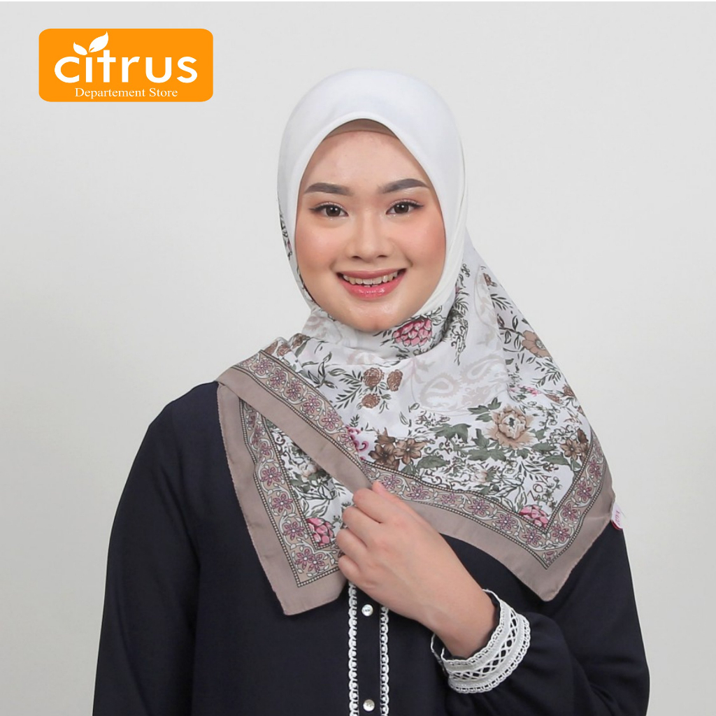 ZOYA KERUDUNG HIJAB SEGI EMPAT VAZZA SCARF MOTIF