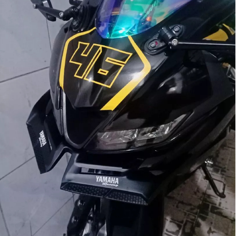 Winglet Plastik ABS R15 V3 V4 Racing MotoGP MHR | Aksesoris Wingled Variasi Motor Bawah Lampu