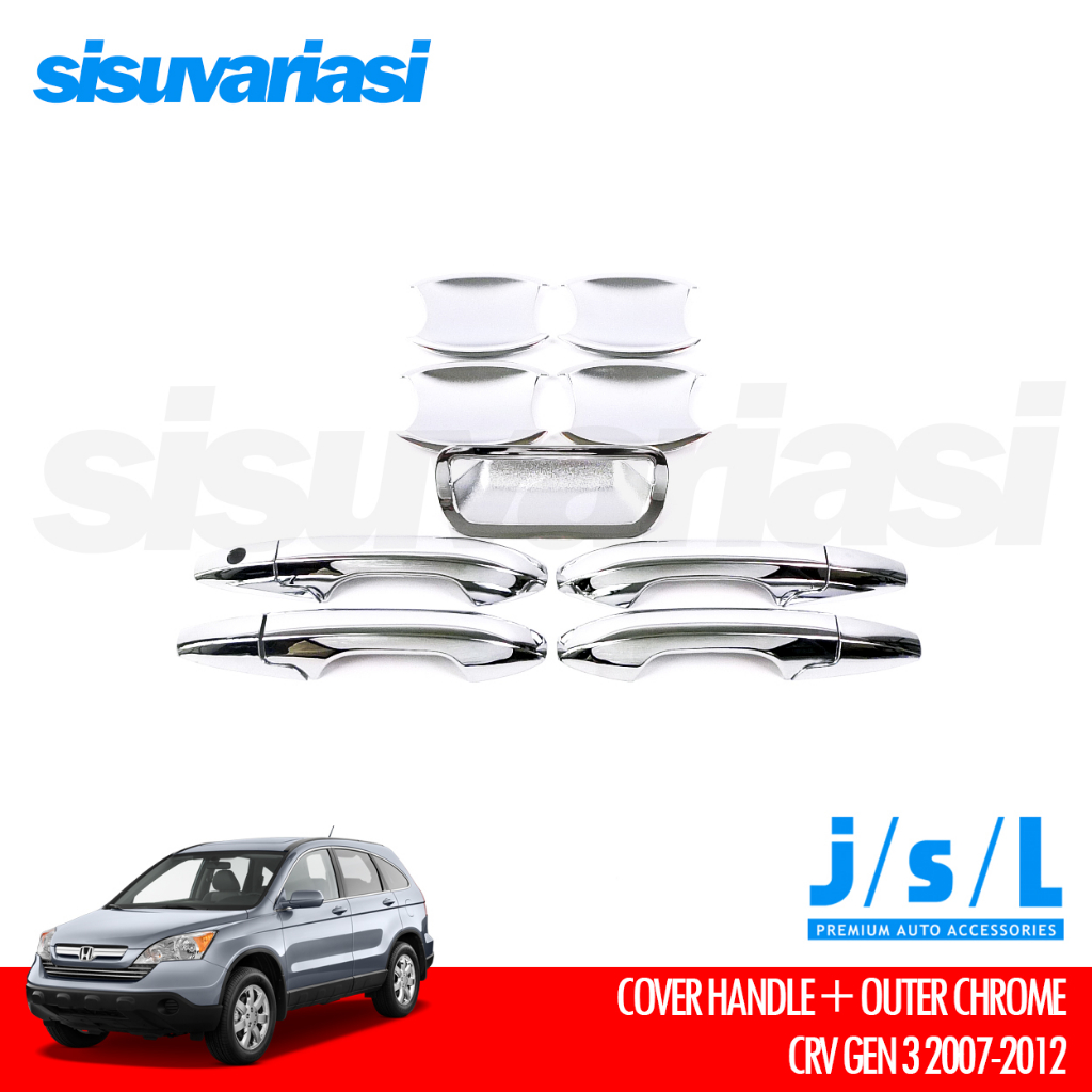CRV Gen 3 Aksesoris JSL Paket Cover Door Handle Outer Mangkok Pintu
