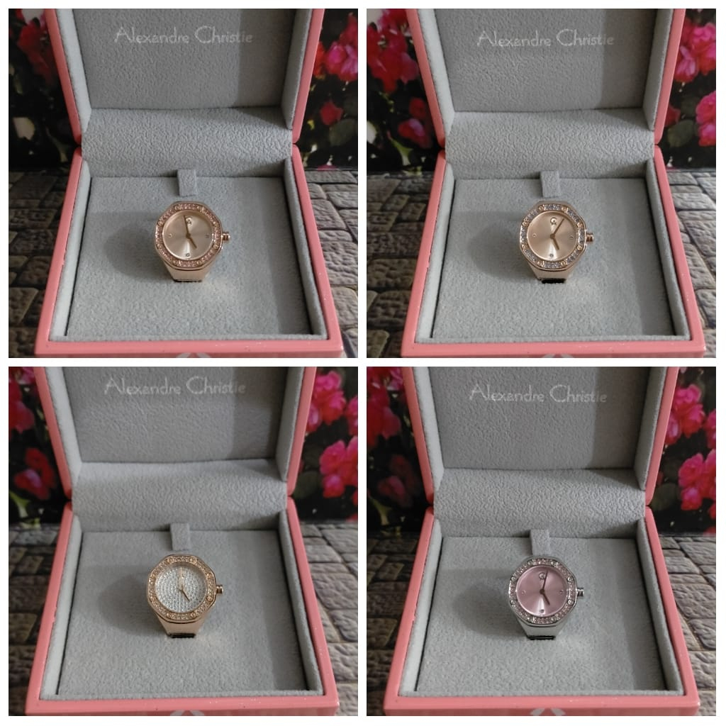 Jam Wanita Alexandre Christie AC2B06 AC 2B06 Stainless Ring Watch Model Cincin Original Garansi Resm