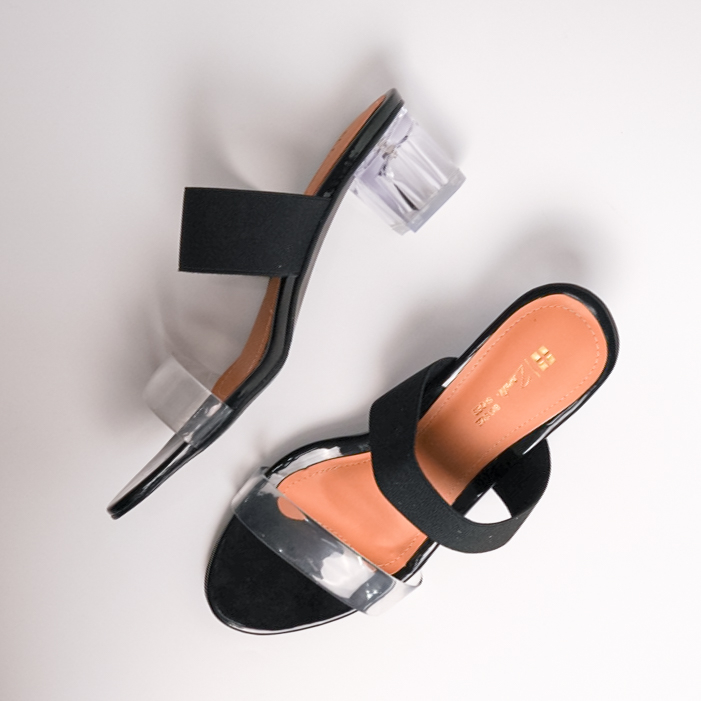 Zavatu - Sandal Wanita Hak Kaca 5cm | Selop Pesta Casual Size Jumbo Ukuran 41 45 ZVT 178