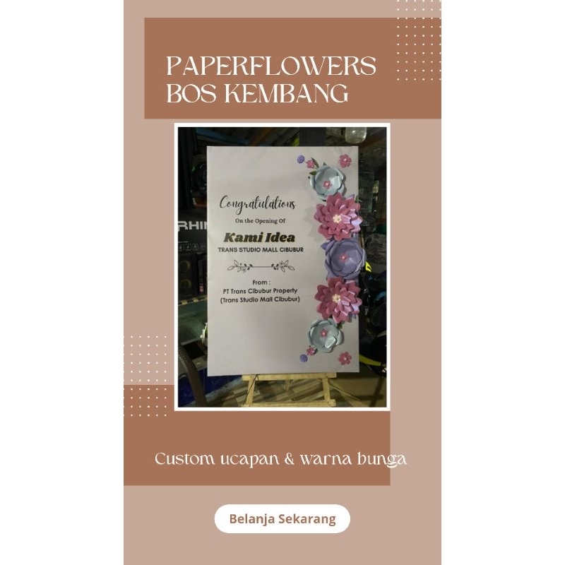 bunga papan indoor / paperflowers / bunga papan kertas