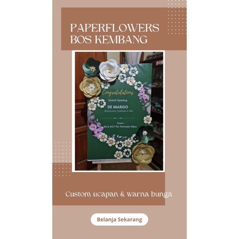 Bunga papan indoor / paperflowers / bunga papan kertas