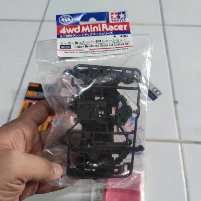 TAMIYA 94800 SUPER FM CHASSIS SET CARBON REINFORCED  PA-CF SFM MIP ORIGINAL (CHASSIS, GEARBOX, AKAR)