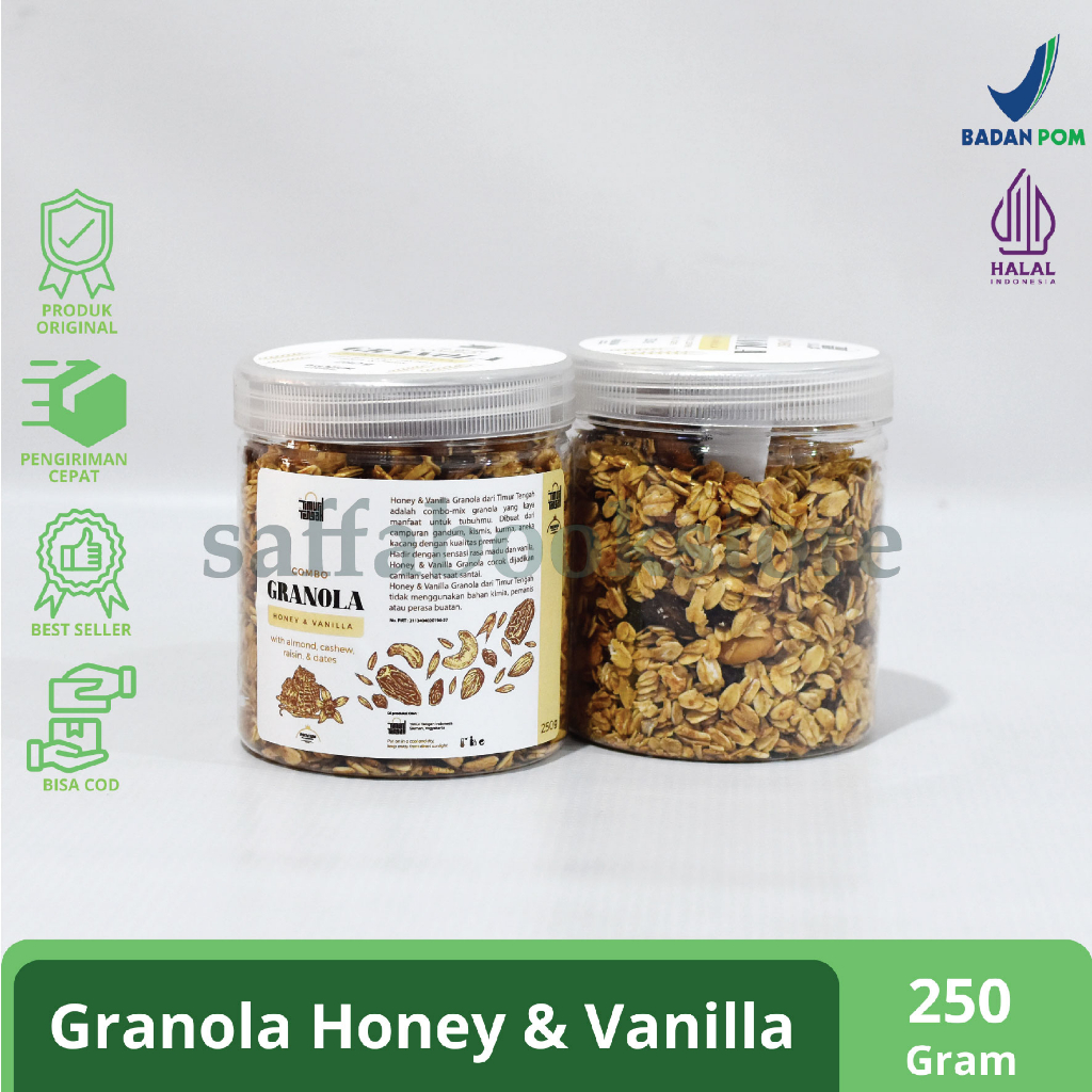 

Granola Timur Tengah Combo Honey Vanilla Premium 250 Gram Garnola Sereal Makanan Sehat High Quality 250g Cemilan Diet Sarapan Oat Gandum Utuh Kismis Kurma Almond Mede Mete Rasa Madu Vanila 250gram Outmeal 500 Gr Oatmeal Oats Granova Murah Tanpa Gula