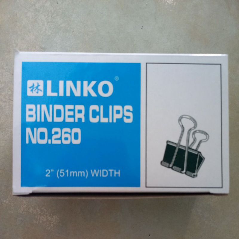 

Linko Klip Penjepit Kertas Binder Clips No.260 Paper Clip