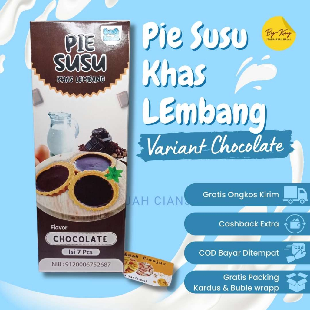 PIE SUSU LEMBANG RASA COKLAT KUE PAY SUSU LEMBANG MAKANAN RINGAN
