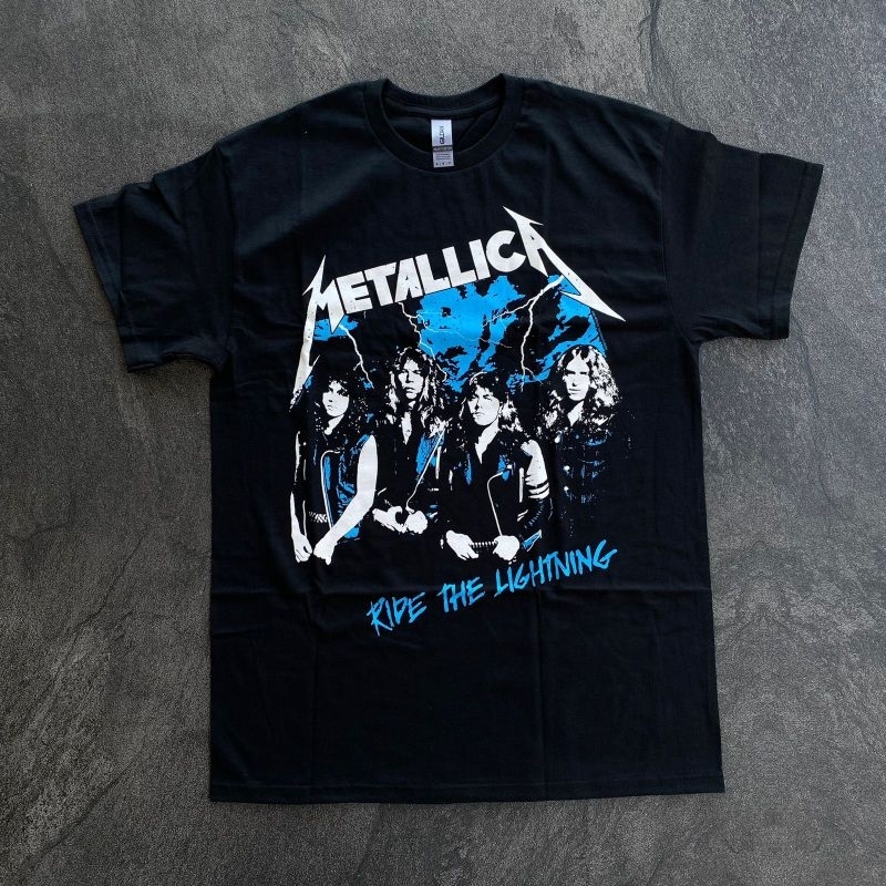 Kaos Band Metallica Vintage Ride The Lightning Official Merchandise