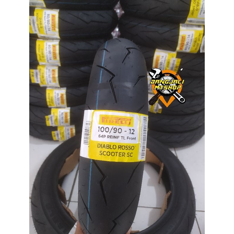 ban pirelli diablo rosso scooter sc ukuran 100/90 ring 12 for scoopy