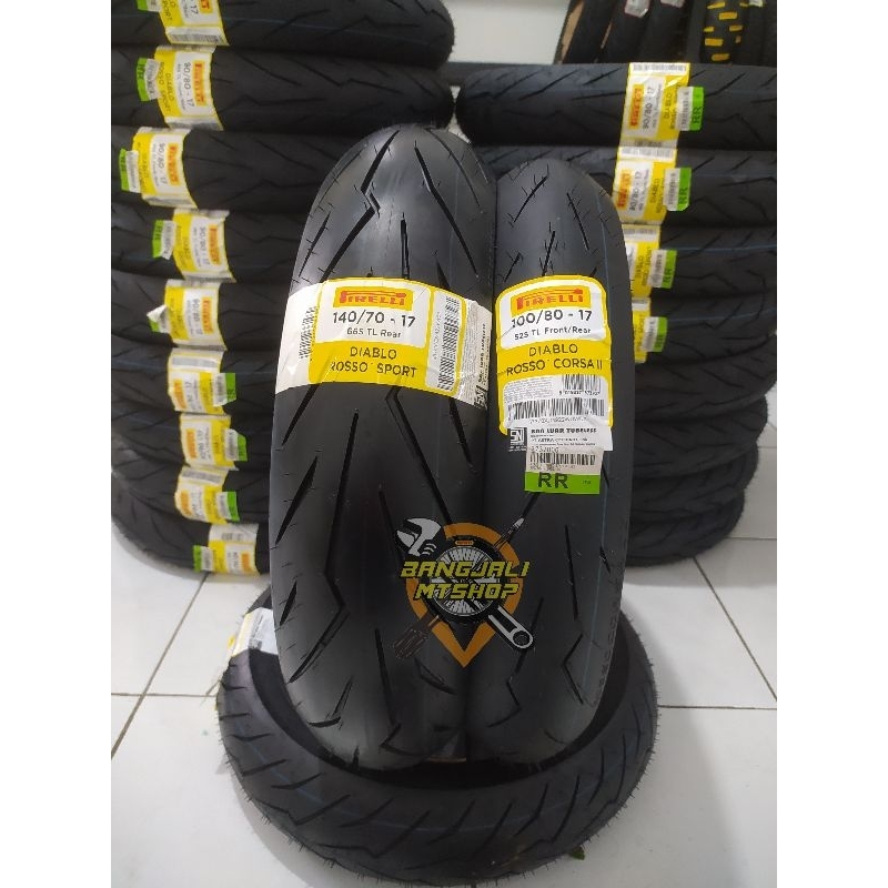 Paket Ban Pirelli Diablo Rosso Corsa 2 II 100/80-17 & 140/70-17 DRSport