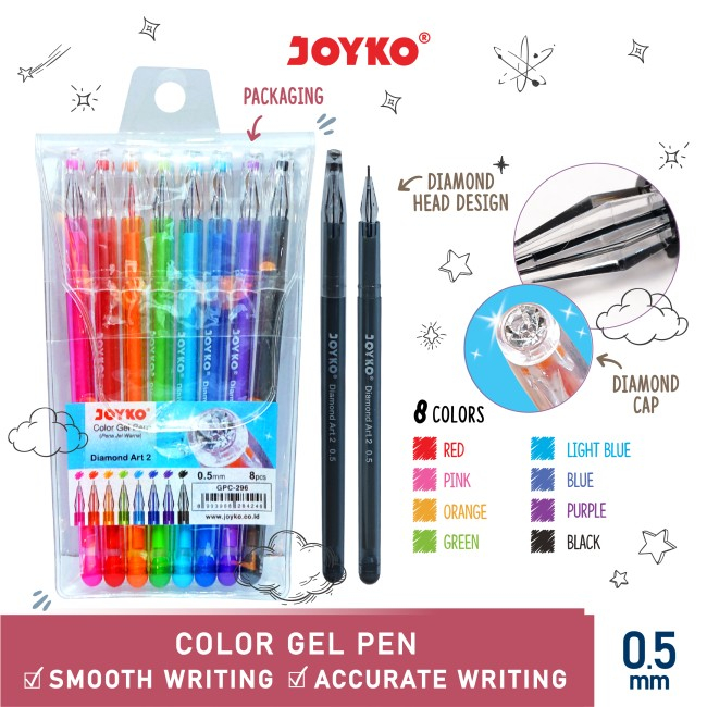

Pena Jel Warna / Color Gel Pen GPC -296 JOYKO ( SET )