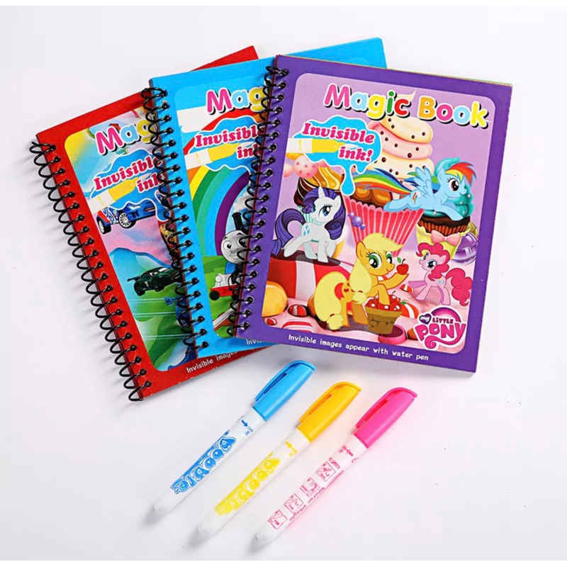 

WD Magic Water Book Buku Gambar Mewarnai Ajaib Magic Water Pen Buku Warna Mainan Edukasi Anak Coloring Books