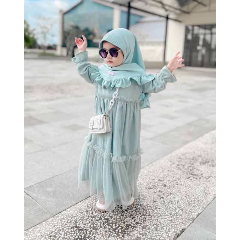 KINARA DRESS ANAK GAMIS SET HIJAB