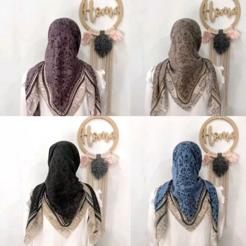 KRUDUNG SEGI EMPAT MOTIF BUNGA ANGGREK