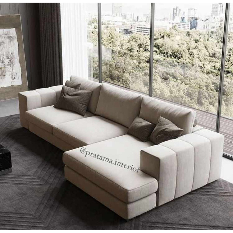 Sofa L Santai Jumbo / Sofa L Minimalis / Sofa L Jumbo