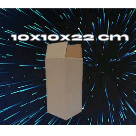 

Kardus bix daur ulang 10x10x22 cm recycle| die cut | rapi | kokoh | luar polos