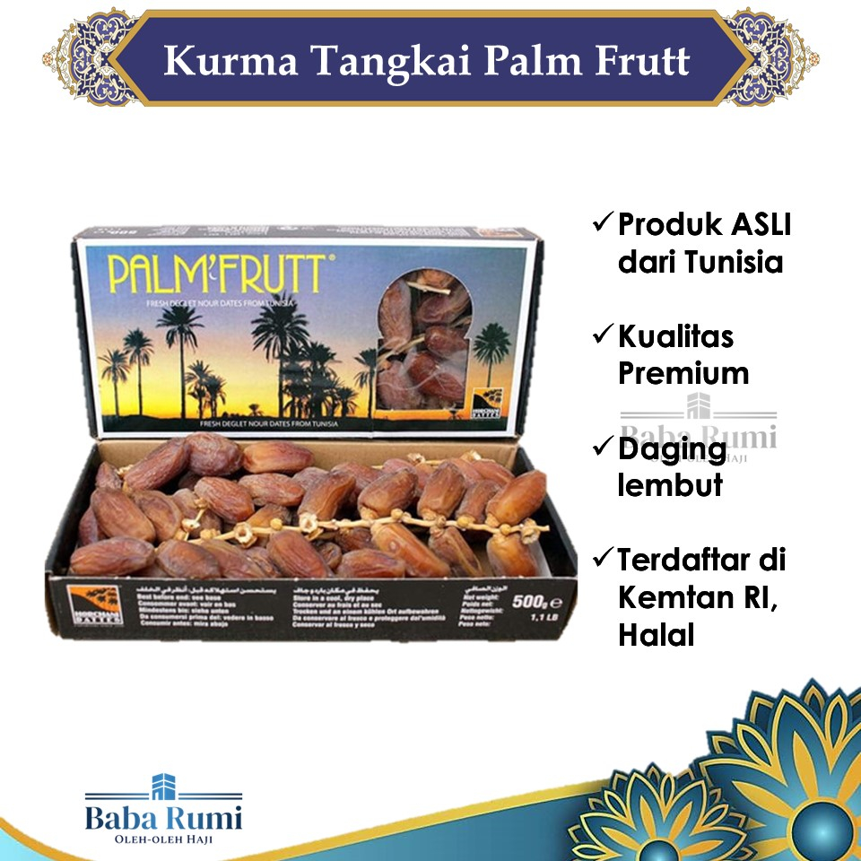

Kurma Tunisia Tangkai Palmfrut Crunchy