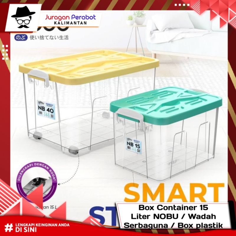 Box Container 15 Liter NOBU / Box Ezy 10 Liter / Wadah Serbaguna / Box plastik