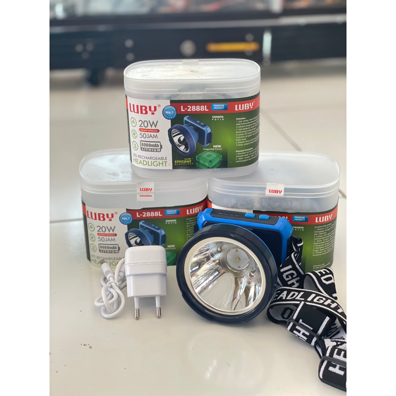 SENTER KEPALA LUBY 2888L 20W 8000MAH