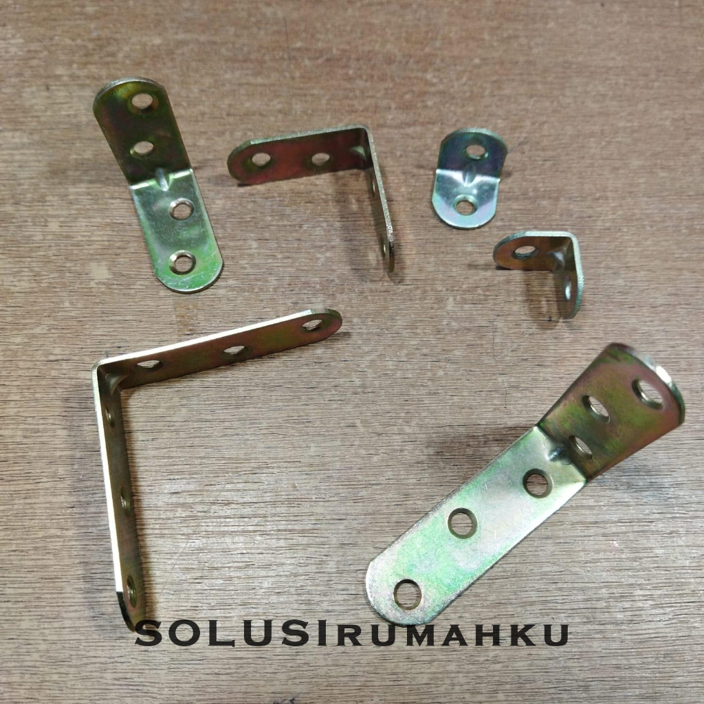 Plat Siku L Besi 2x2 / 4x4 / 5x5 cm Tebal 1.4 mm / Siku Rak Verseng