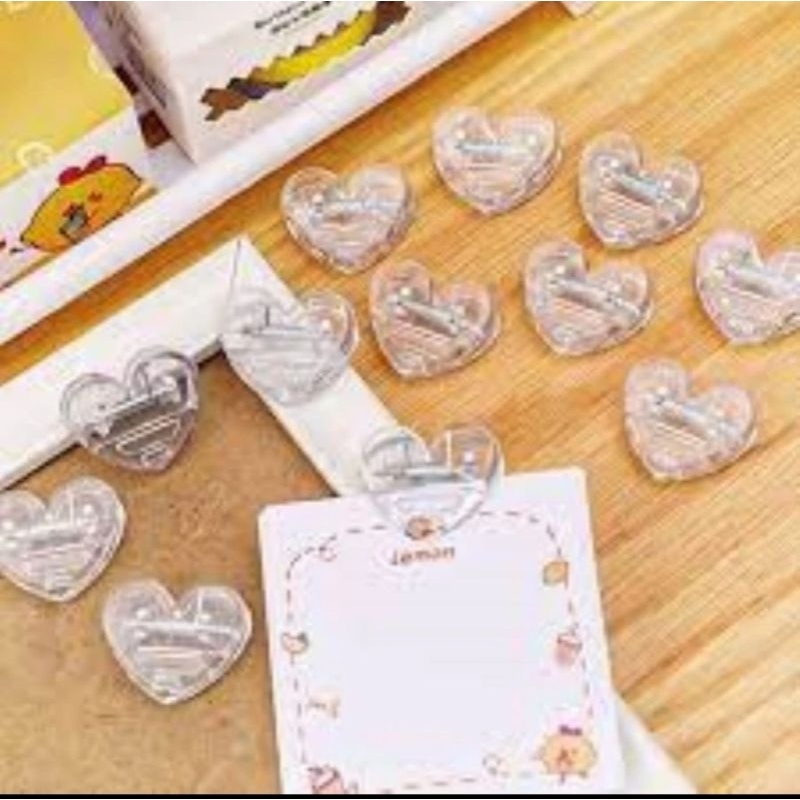 

RO Paper Clip Cute Heart Klip Kertas Plastik Bening Bentuk Hati