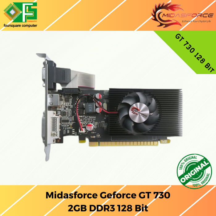 VGA Midasforce nVidia Geforce GT 730 2GB DDR3 128 BIT
