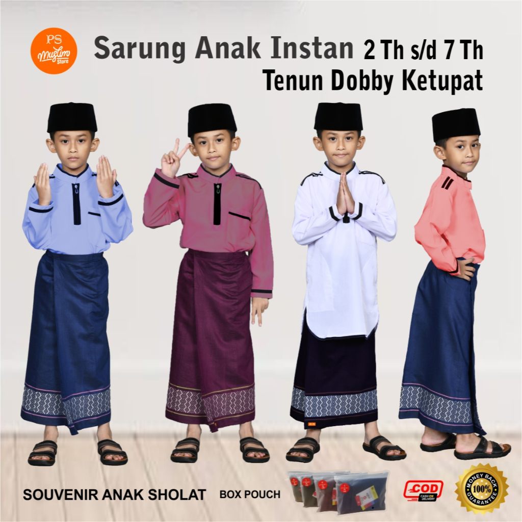 Sarung Instan Anak Laki Laki Model Rok Praktis Umur 2 Th - 7 Th