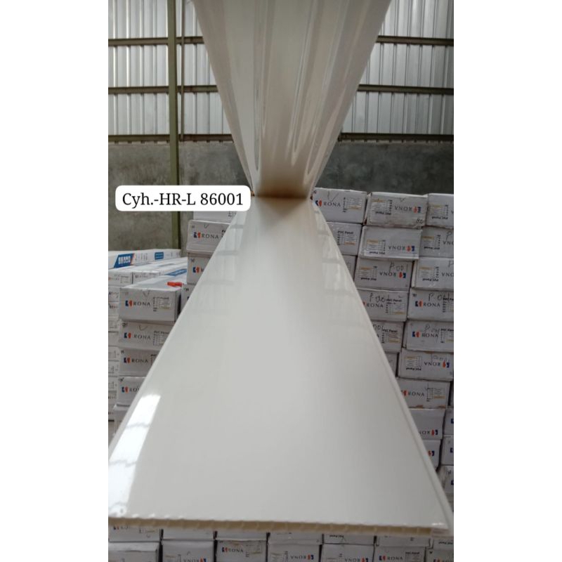 plafon PVC putih polos glosy (panjang 6 meter , Lebar 20 cm )