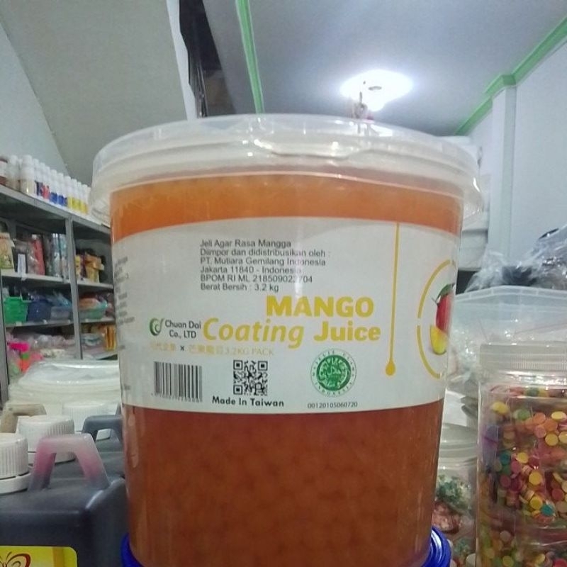 

manggo coating syrup 3.2kg / boba manggo