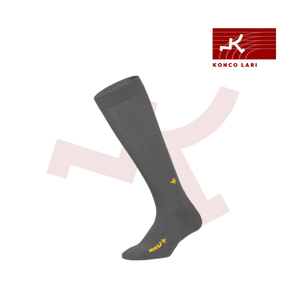 Kaos Kaki Lari Running 2XU Flight Compression Sock UltraLight Cushion Grey Original UA5689e-TTM