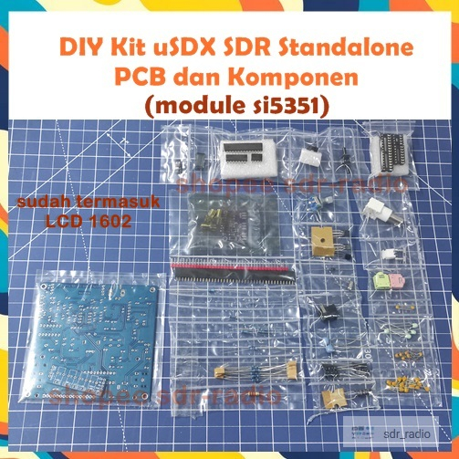 DIY Kit uSDX SDR Standalone PCB dan Komponen