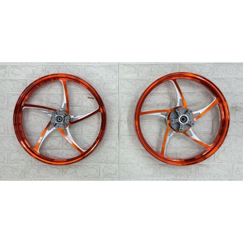 KZR SPORT RIM X5 CNC OPEN HUB SIZE 160/160-17 MX KING | VELG KZR MODEL X5 OPEN HUB UNTUK MOTOR MX KI