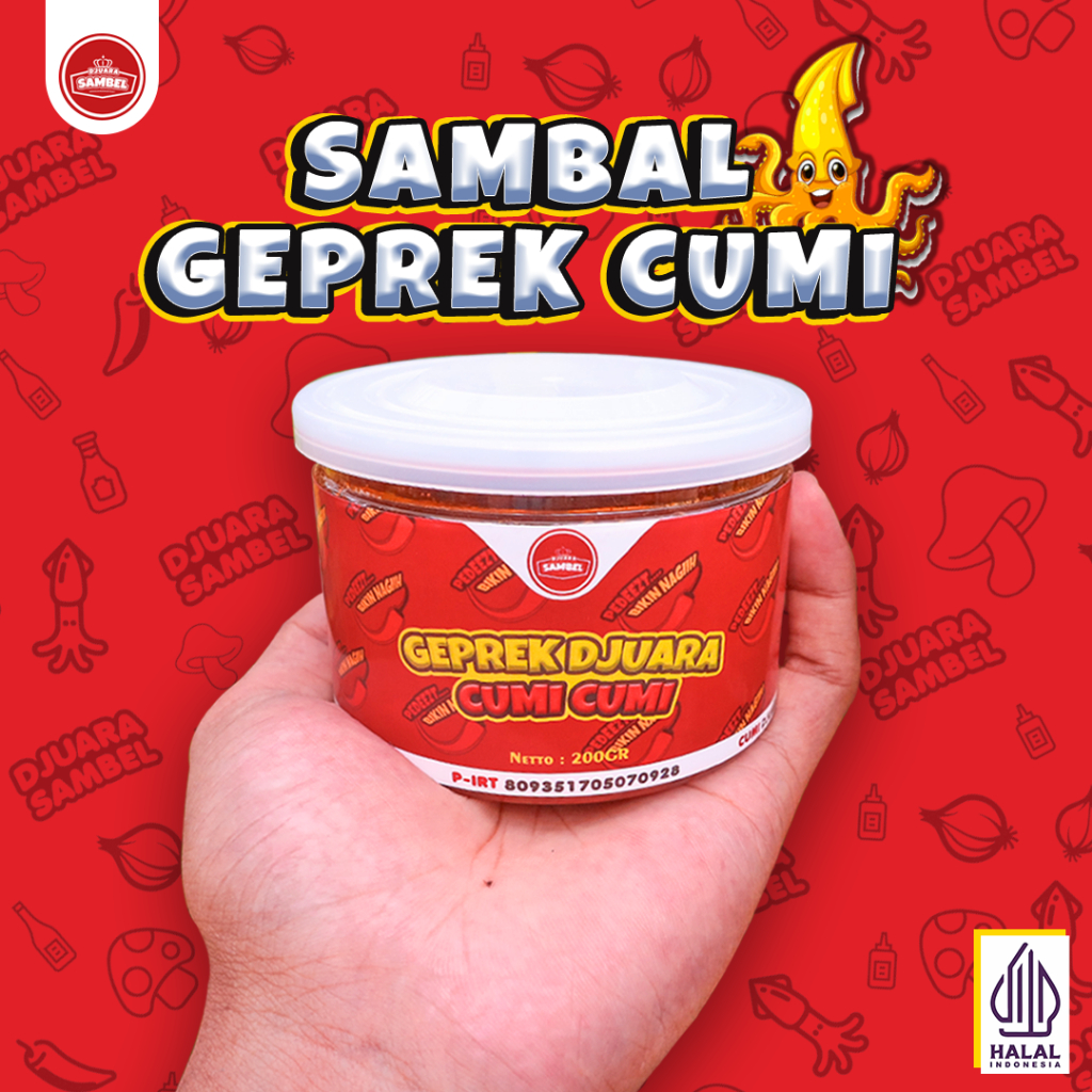 

Sambal Geprek Djuara Cumi-Cumi / Sambal Cumi / Sambal Homemade