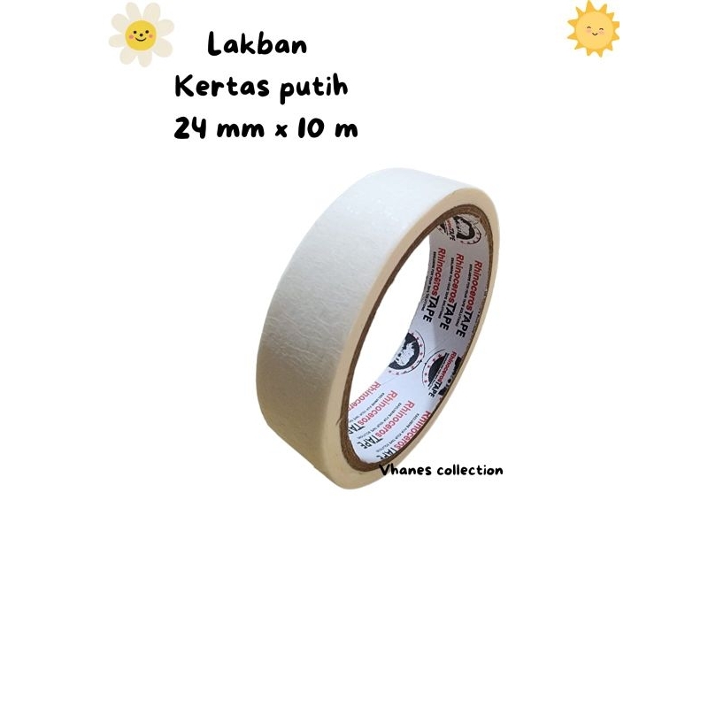 

Lakban Kertas putih 24 mm x 10 mm