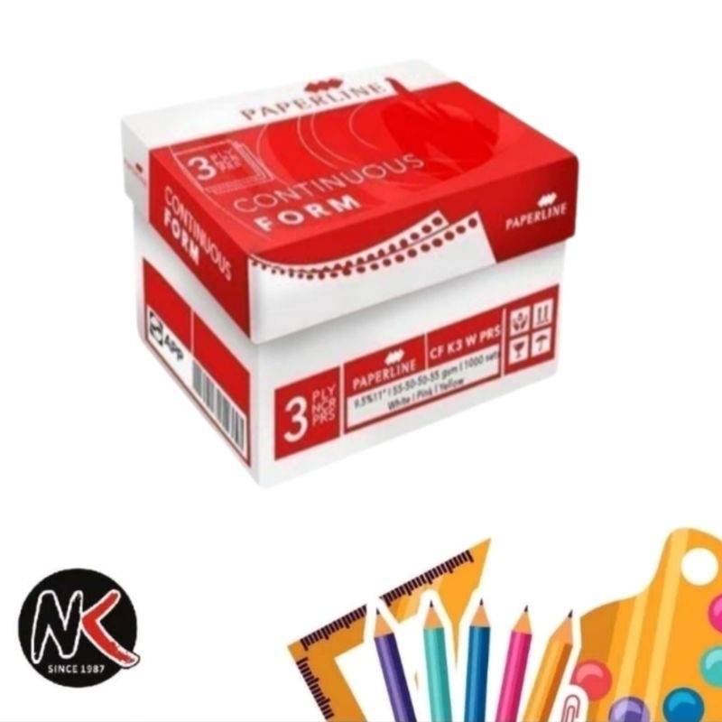 

Kertas Komputer K3/Continuous Form PAPERLINE 3 Ply PRS/Bagi 2 (9,5*11/2)