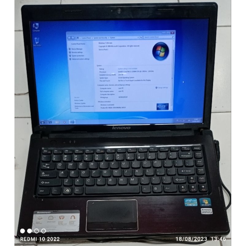 Laptop LENOVO G470 intel Core i3 DDR3
