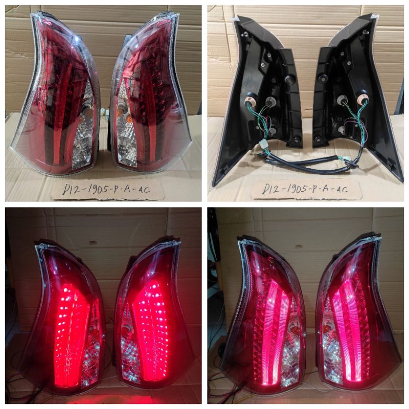 D12-1905-A-4C Stoplamp All New Avanza 2012-2019 LED-LED Bar Red Housing Clear Lens