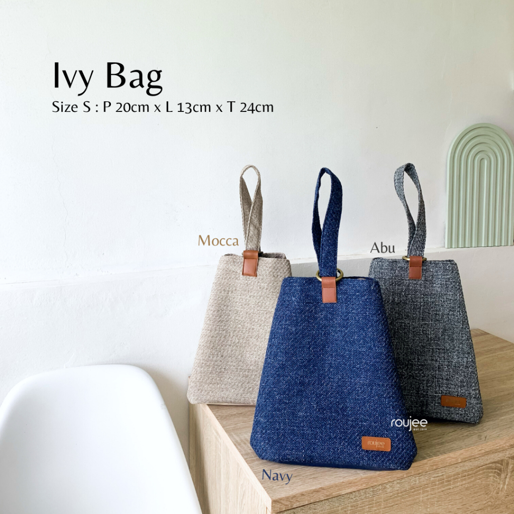 ROUJEE BAG IVY TAS GONI BAG CUSTOM HANDBAG TAS SELEMPANG SHOULDER BAG TAS WANITA TAS KERJA TAS KULIA