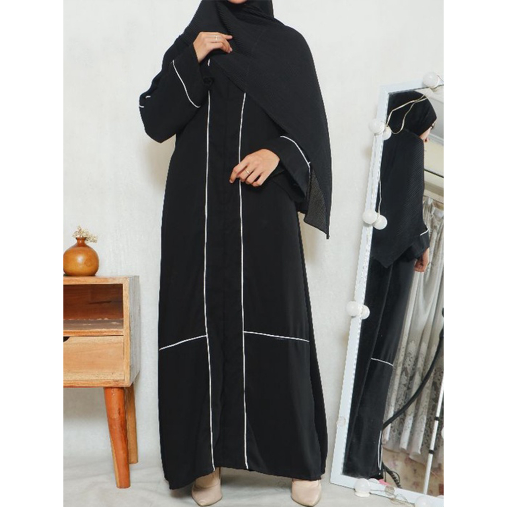 GAMIS ABAYA TURKEY PROMO -Abaya arab terbaru-gamis hitam remaja kekinian-abaya pita badan