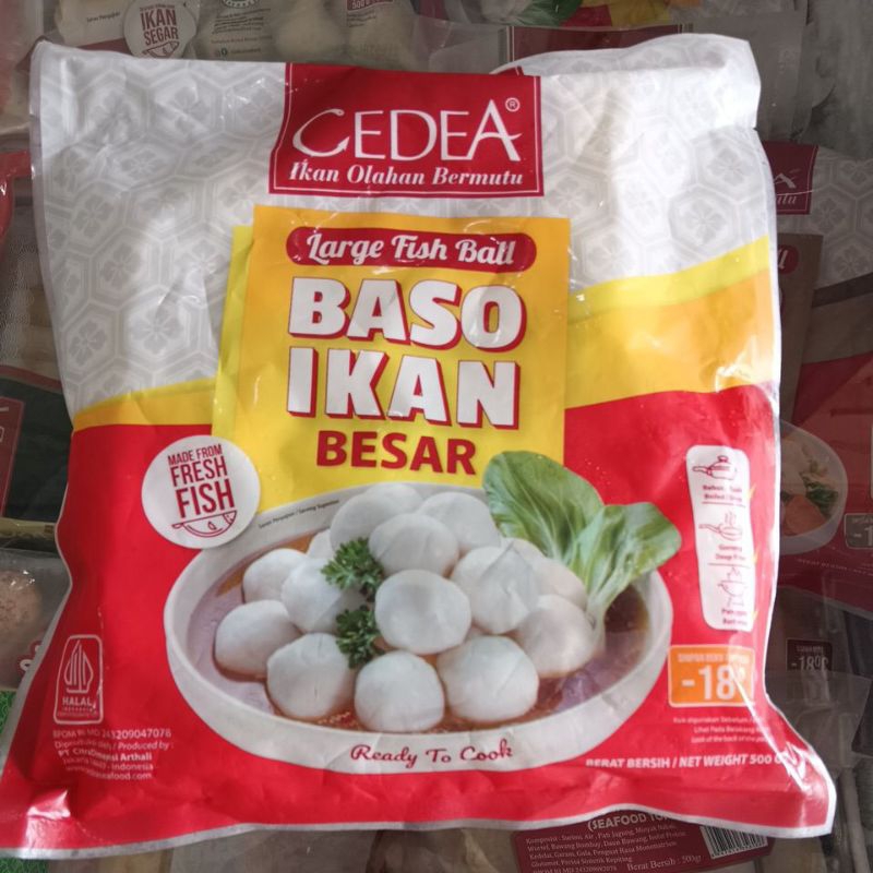 

Cedea Bakso Ikan Besar 500gr dan 1kg, baso ikan udang, bakso ikan kepiting, baso ikan cumi, bakso udang @500gr FROZEN FOOD