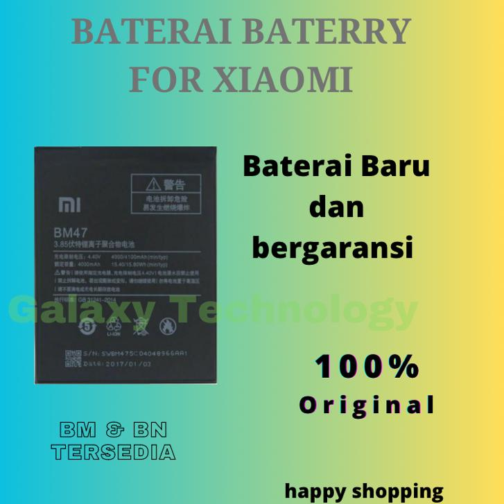 BATERAI REDMI/MI/ for XIAOMI BN40/BN42/BN31/BN43/BN30/BN41 Original 100% Battery