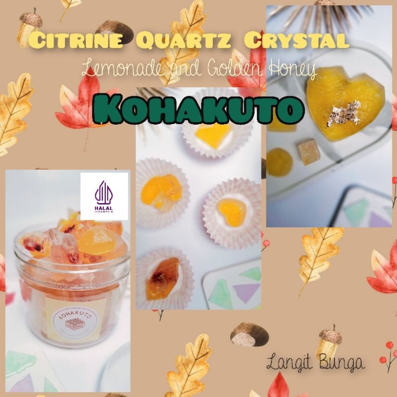 CITRINE QUARTZ CRYSTAL | KOHAKUTO | EDIBLE CRYSTAL CANDY