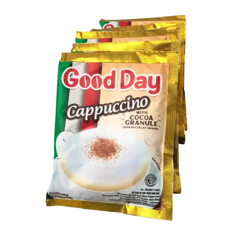 

{ 1 renceng isi 10 } Kopi Good Day Cappuccino 25gr Sachet