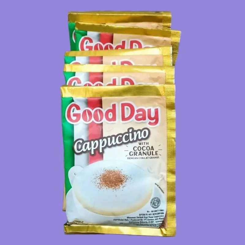 

{ 1 renceng isi 10 } Good Day Cappuccino 25gr Sachet Kopi dengan rasa kapucino asli